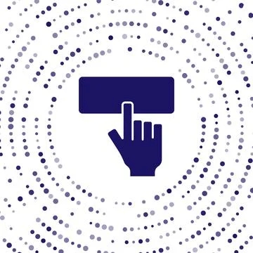 Blue Computer keyboard icon isolated on white background. PC component sign.  Stock-Illustration