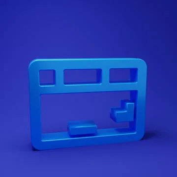 Blue Computer keyboard icon isolated on blue background. PC component sign... Illustrazione stock