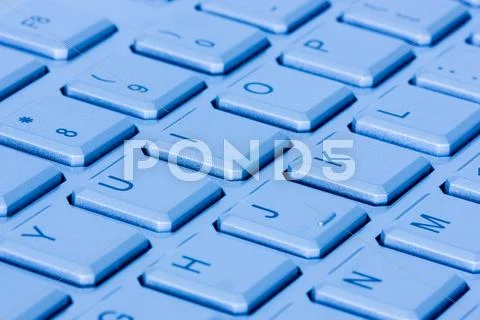 Blue computer keyboard Stock Photos