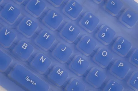 Blue computer keyboard 스톡 사진
