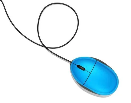 Blue computer mouse 3D blue computer mouse isolated on white Copyright: xZ... Stock Photos