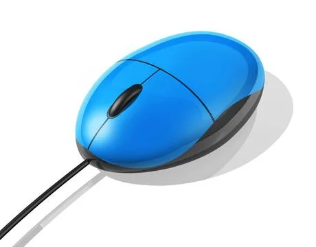 Blue computer mouse 3D blue computer mouse isolated on white Copyright: xZ... Stock Photos