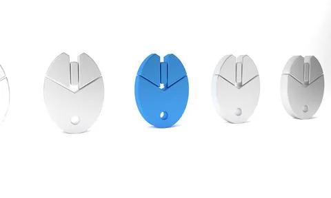 Blue Computer mouse gaming icon isolated on white background. Optical with .. Stock Illustration