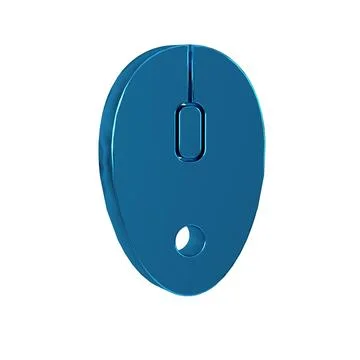 Blue Computer mouse icon isolated on transparent background. Optical with w.. Stock Illustration