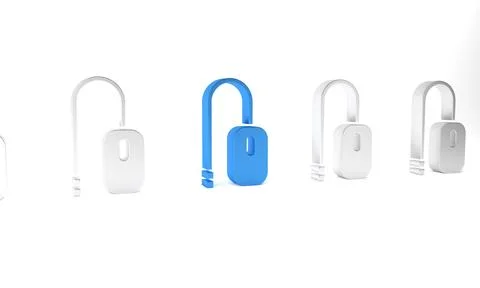 Blue Computer mouse icon isolated on white background. Optical with wheel s.. Illustrazione stock