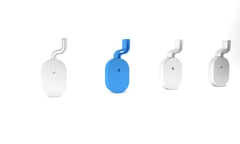 Blue Computer mouse icon isolated on white background. Optical with wheel s.. Stock Illustration