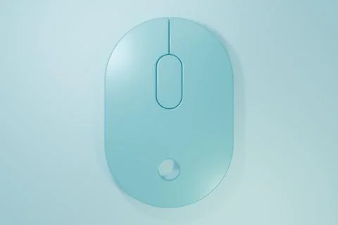 Blue Computer mouse icon isolated on blue background. Optical with wheel sy.. Stock Illustration