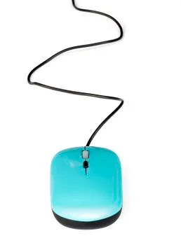 Blue computer mouse Stock Photos