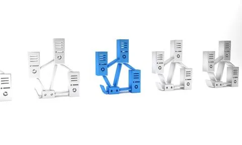 Blue Computer network icon isolated on white background. Laptop network. In.. Stock Illustration