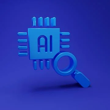 Blue Computer processor with microcircuits CPU icon isolated on blue backgr.. Stock Illustration