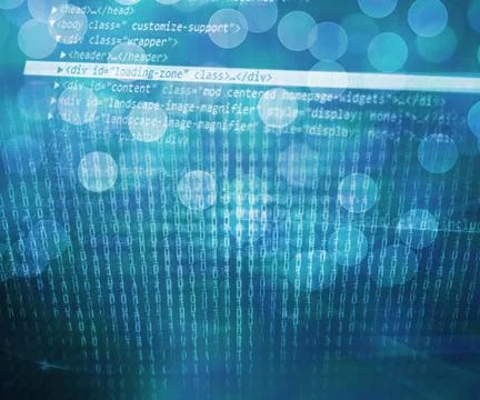 Blue computer science abstract background Stock Illustration