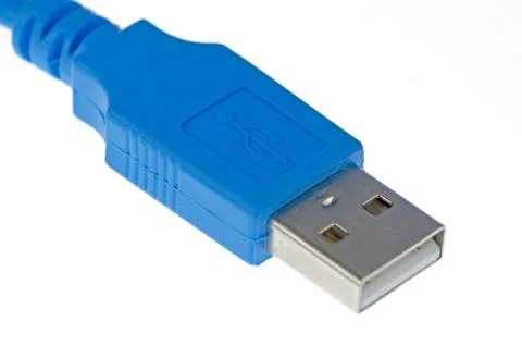 Blue computer usb 2.0 cable Stock Photos