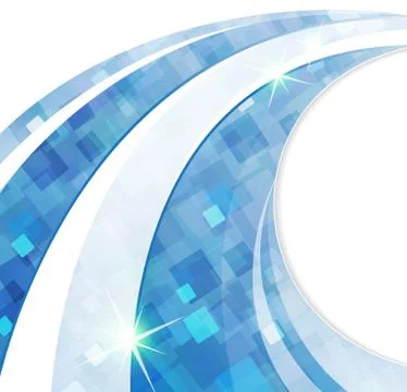 Blue concentric abstract background Stock Illustration