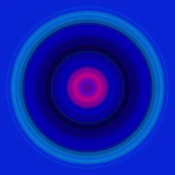 Blue Concentric Circle Gradient Art – Abstract Radial Geometry Stock Illustration