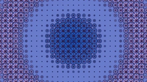 Blue Concentric Circle Halftone Wave Animation Stock Footage 342584528