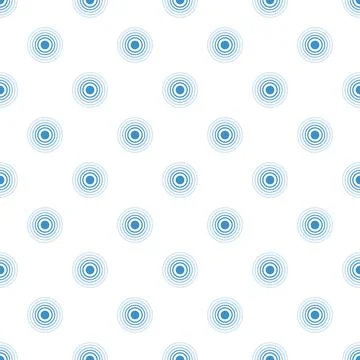 Blue concentric circle seamless pattern tile design Illustrazione stock