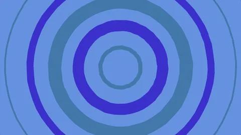Blue concentric circles abstract background pattern Stock Illustration