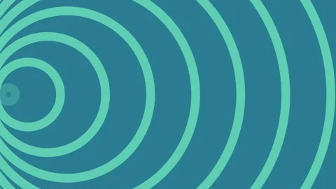 Blue Concentric Circles animated background Stock Footage 229637116