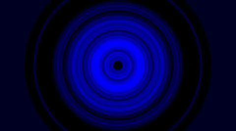 Blue concentric circles on a dark background, modern technology and digital Stock Illustration