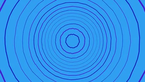 Blue concentric circles pattern design Illustrazione stock