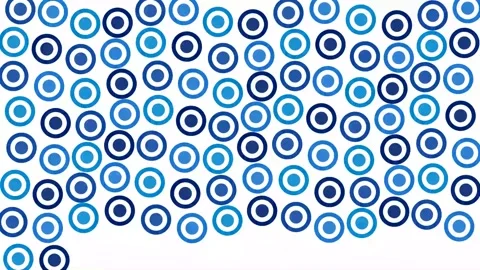 Blue Concentric Circles Pattern - Retro Minimal Pop Art Motion 4K 스톡 동영상 346330532
