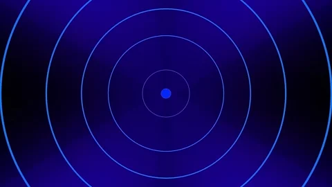 Blue Concentric Circles Radar Pulse Abstract Technology Background 스톡 동영상 347450277