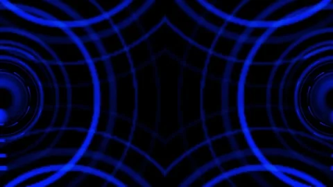 Blue Concentric Circles Tunnel Motion Background 스톡 동영상 346814904