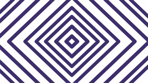 Blue concentric diamond pattern forming hypnotic geometric animation Stock Footage 318502644