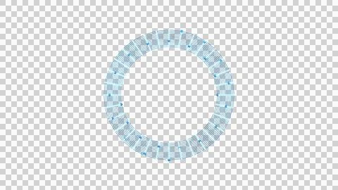 Blue Concentric Network Gateway Isolated on Transparent Background Stock Illustration