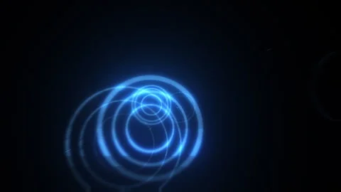 Blue Concentric Ring Target Computer Screen Loop Stock Footage 324943395