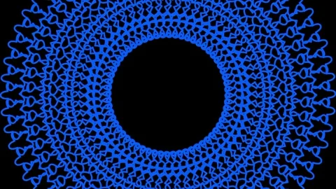 Blue Concentric Rings Stock Footage 334342386