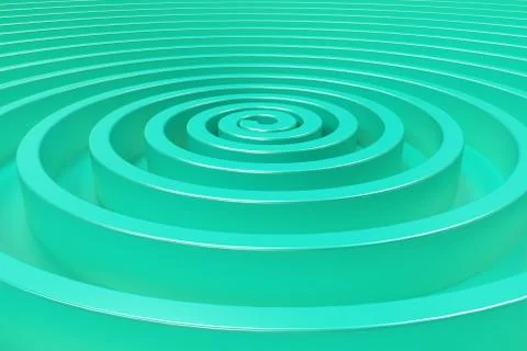 Blue concentric spiral on blue background Stock Illustration