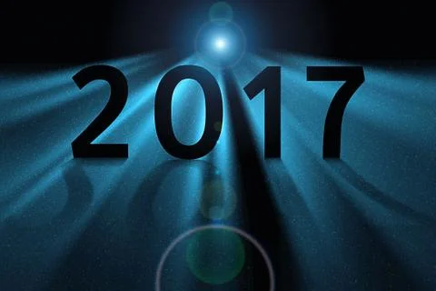 Blue concept for 2017 in deep space Stock Illustration