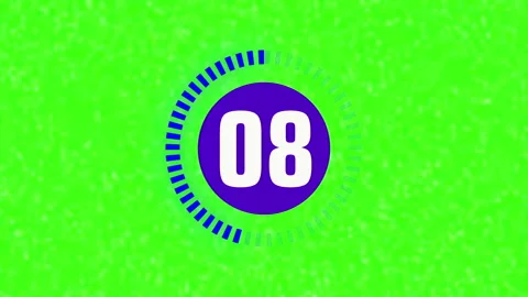 Blue concept green screen countdown Stock Footage 279322486