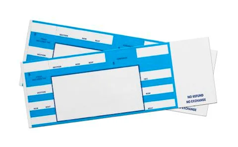 Blue Concert Tickets Stock Photos