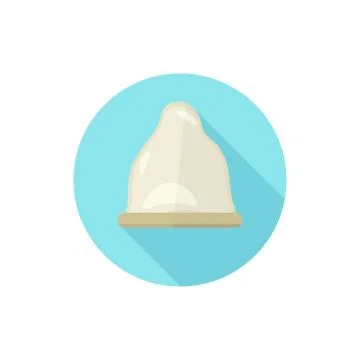 Blue condom vector flat design Stock Illustration
