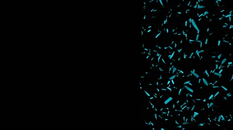 Blue Confetti Background with Copy Space - Alpha Channel Vídeos de archivo 59748875