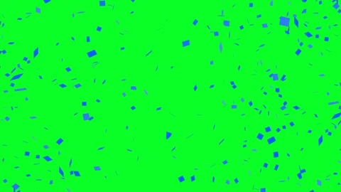 Blue confetti explodes from all sides on green screen. Stock Footage 282526783