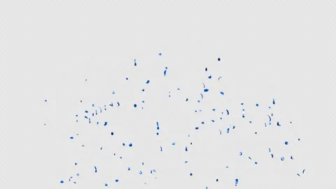 Blue confetti explosion on Alpha channel.  Stock Footage 278869614