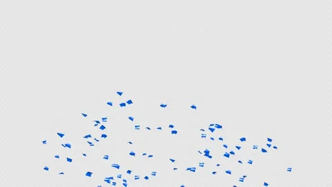Blue confetti explosion on Alpha channel.  Stock Footage 278870218