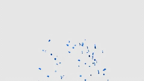 Blue confetti explosion on Alpha channel.  Stock Footage 278870587
