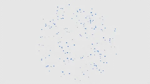 Blue confetti explosion on Alpha channel.  Stock Footage 279037040