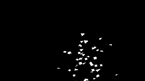 Blue confetti explosion Black, Green screen and Matte Channel Stock Footage 278908376