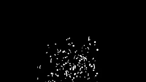 Blue confetti explosion Black, Green screen and Matte Channel Stock Footage 278908628