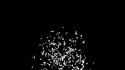 Blue confetti explosion Black, Green screen and Matte Channel Stock Footage 278908636