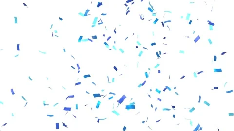 Blue confetti explosion on white background for gender reveal - 3D renderin.. 스톡 동영상 267106904