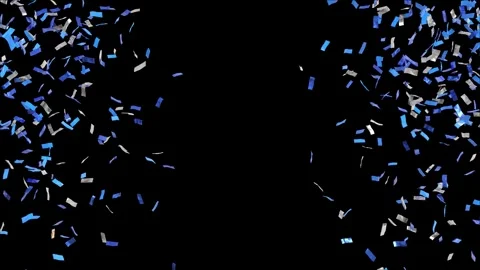 Blue confetti explosion on white background for gender reveal - 3D renderin.. Video stock 280521291