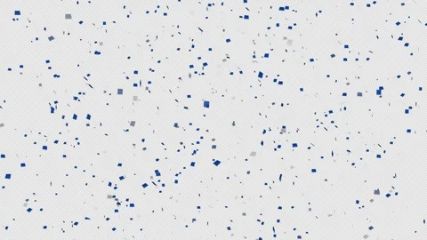 Blue confetti. Looping animation over a transparent background. Stock Footage 306158850