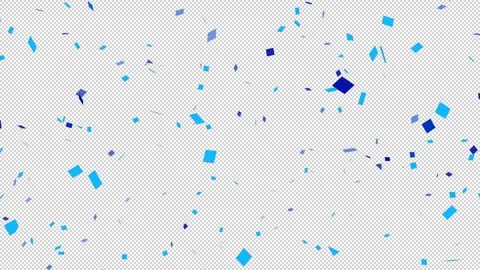 Blue Confetti Pack on Transparent background Stock Footage 292833482
