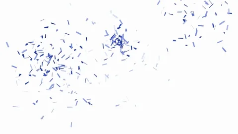 Blue confetti - seamless looping, alpha channels and 4K Stock Footage 94012805